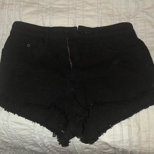 Black Jean Shorts